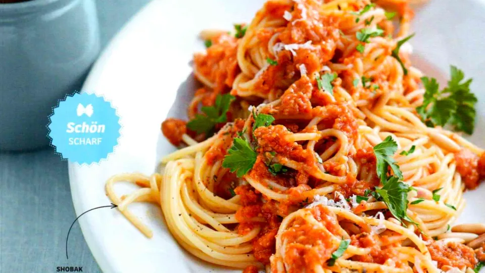 Spaghetti mit Pesto rosso