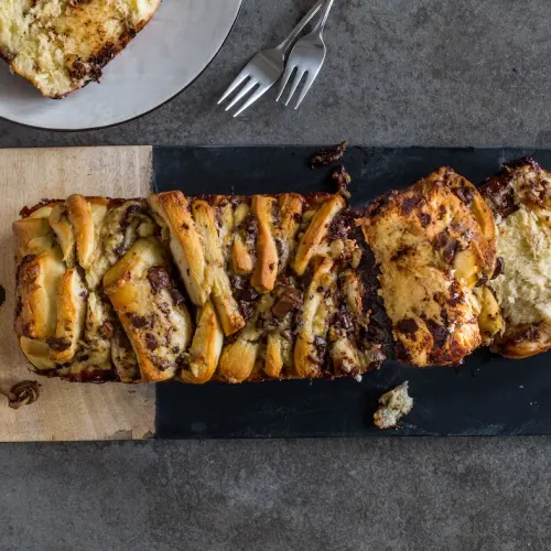 Zupfbrot mit Banane