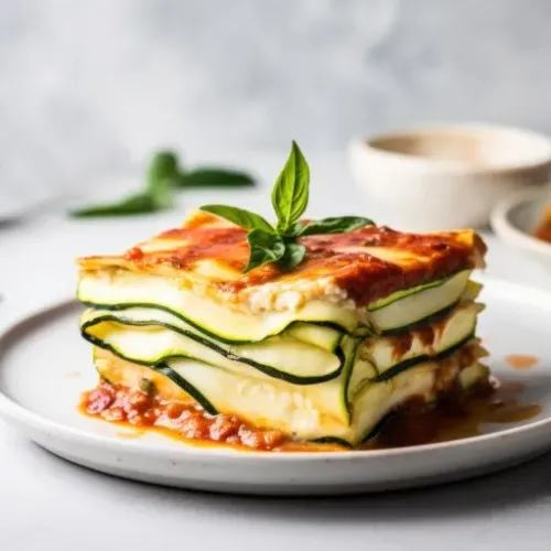 Zucchini-Lasagne mit Linsen