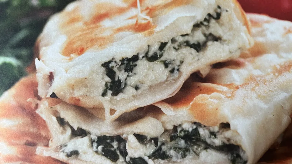 Gefüllte Pita mit Spinat 